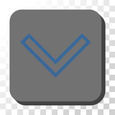 Ok ucu yuvarlatılmış kare vektör düğmesini basılı