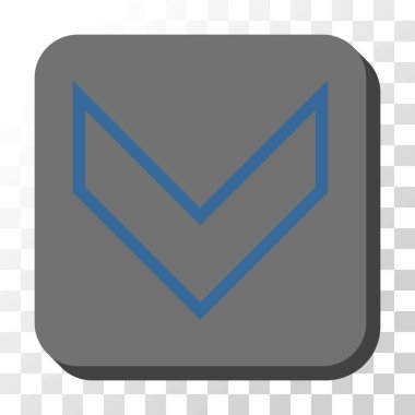 Ok ucu yuvarlatılmış kare vektör düğmesini basılı