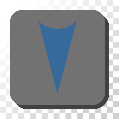 Ok ucu yuvarlatılmış kare vektör düğmesini basılı