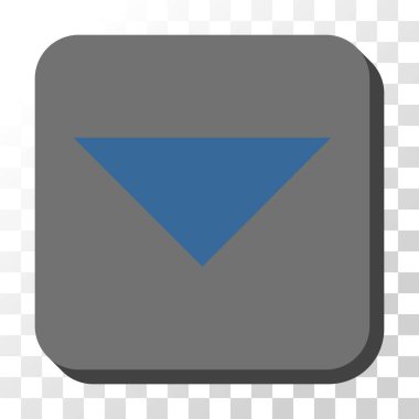 Ok ucu yuvarlatılmış kare vektör düğmesini basılı