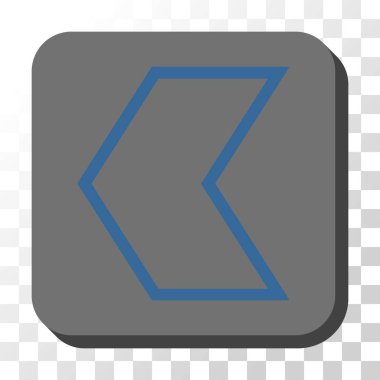 Ok ucu sol düğme kare vektör yuvarlak