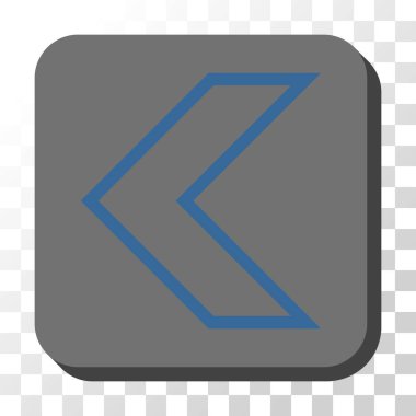 Ok ucu sol düğme kare vektör yuvarlak