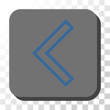 Ok ucu sol düğme kare vektör yuvarlak