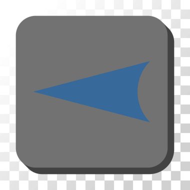 Ok ucu sol düğme kare vektör yuvarlak