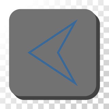 Ok ucu sol düğme kare vektör yuvarlak