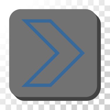 Kare vektör düğme ok ucu sağ yuvarlak