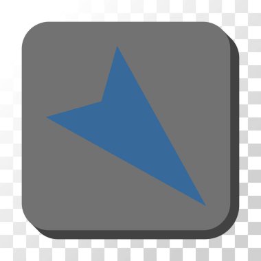 Kare vektör düğme ok ucu sağ aşağı yuvarlanmış