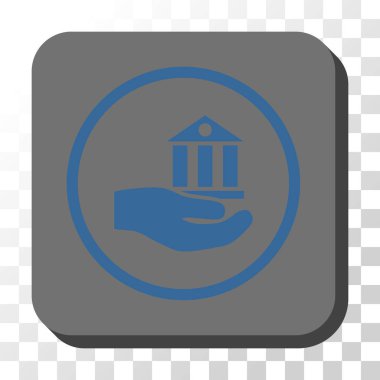 Banka hizmet yuvarlak kare vektör düğmesi