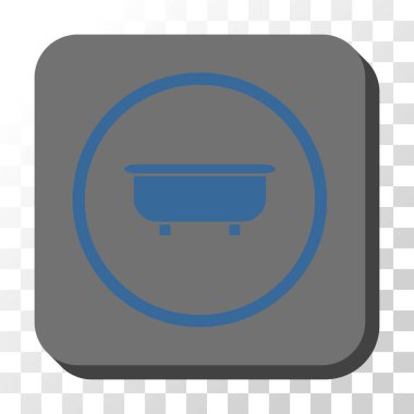 Küvet yuvarlatılmış kare vektör düğmesi