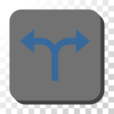 Bifurkasyon oklar sola doğru kare vektör düğmesini yuvarlak