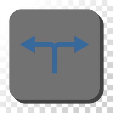 Bifurkasyon oklar sola doğru kare vektör düğmesini yuvarlak