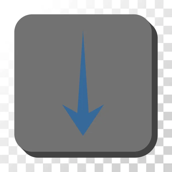 Flecha hacia abajo redondeado cuadrado botón vectorial — Archivo Imágenes Vectoriales