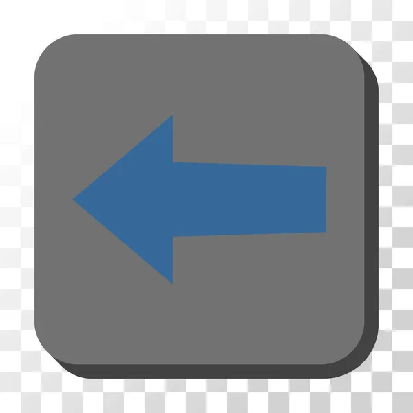Flèche gauche arrondie Bouton vectoriel carré — Image vectorielle
