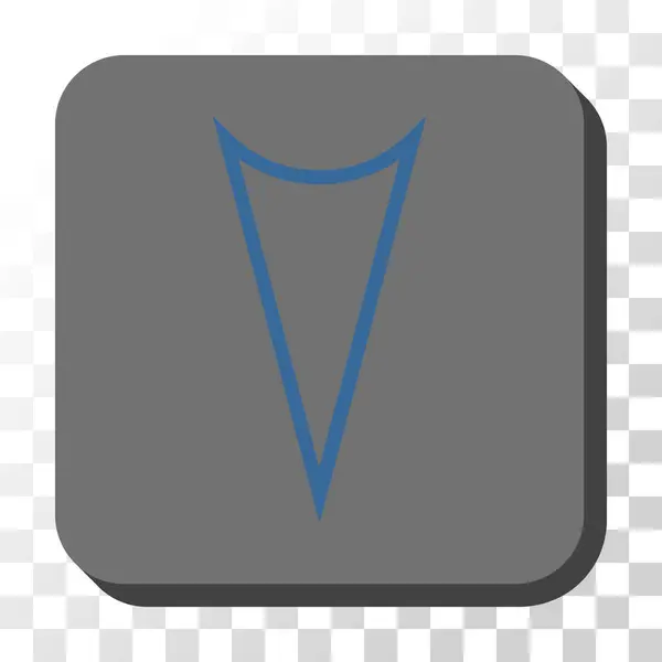 Botón de vector cuadrado redondeado con punta de flecha hacia abajo — Archivo Imágenes Vectoriales