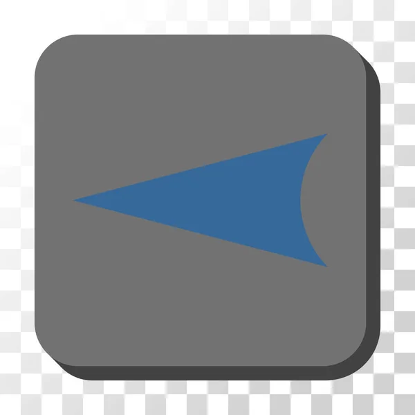 Arrowhead esquerda arredondado botão vetor quadrado — Vetor de Stock