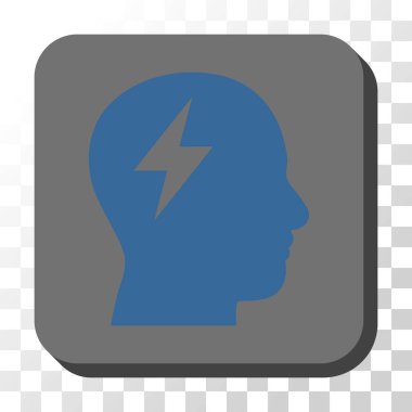 Beyin fırtınası yuvarlatılmış kare vektör düğmesi