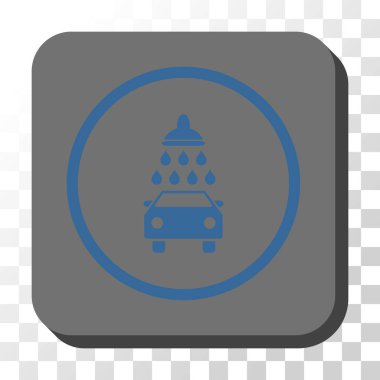 Araba duş yuvarlak kare vektör düğmesi