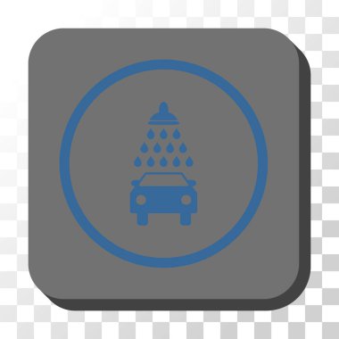 Araba duş yuvarlak kare vektör düğmesi