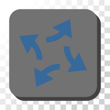 Santrifüj okları yuvarlak kare vektör düğmesi