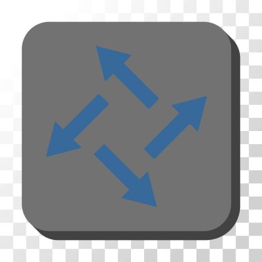 Santrifüj okları yuvarlak kare vektör düğmesi