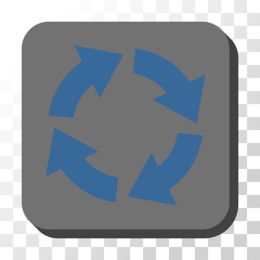 Dolaşım yuvarlatılmış kare vektör düğmesi