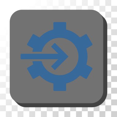 COG Tümleştirme yuvarlak kare vektör düğmesi