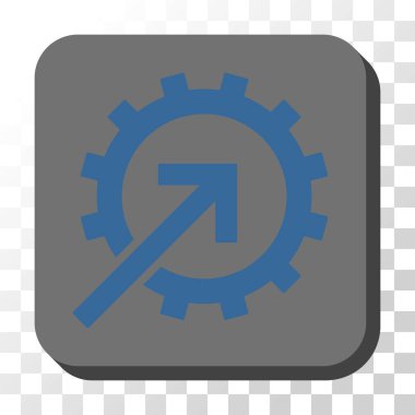 COG Tümleştirme yuvarlak kare vektör düğmesi