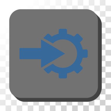 COG Tümleştirme yuvarlak kare vektör düğmesi