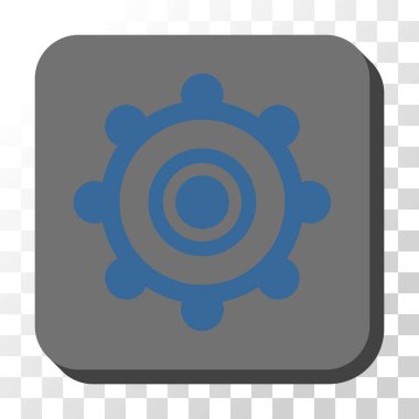 COG Wheel yuvarlatılmış kare vektör düğmesi