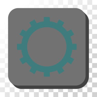 Dişli yuvarlak kare vektör düğmesi