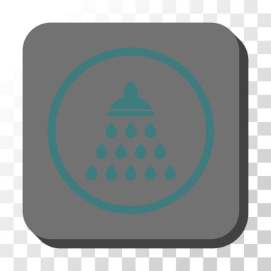 Duş yuvarlatılmış kare vektör düğmesi