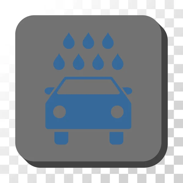 Bouton vectoriel carré arrondi de douche de voiture — Image vectorielle