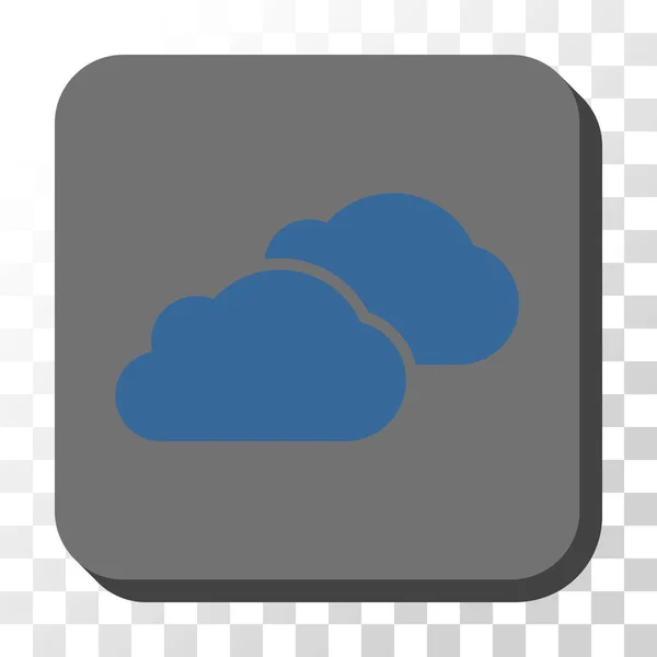 Bouton vectoriel carré arrondi des nuages — Image vectorielle