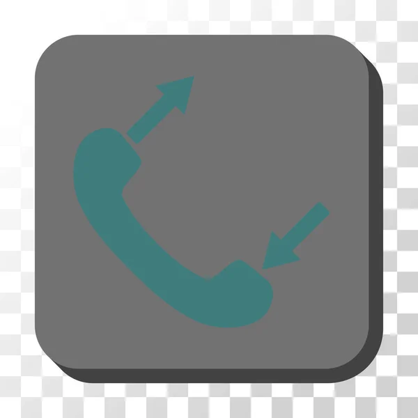 Telefoon praten afgeronde vierkante Vector knop — Stockvector