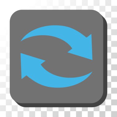 Exchange okları yuvarlak kare vektör düğmesi