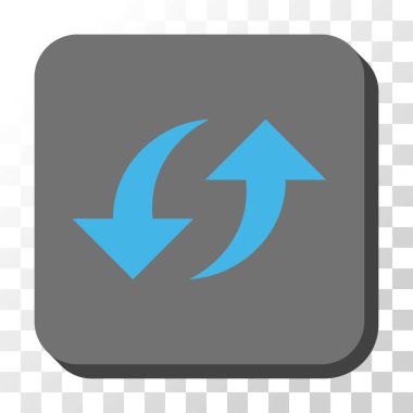 Exchange okları yuvarlak kare vektör düğmesi