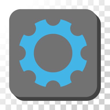 Dişli yuvarlak kare vektör düğmesi