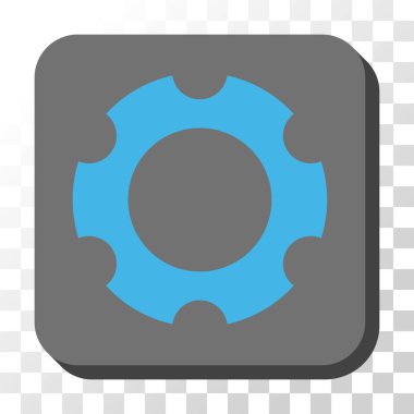 Dişli yuvarlak kare vektör düğmesi