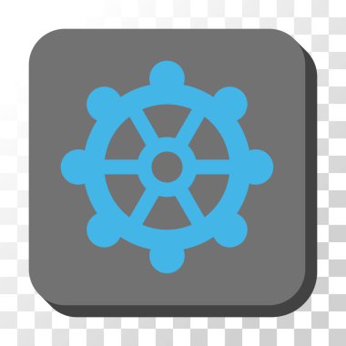 Dişli yuvarlak kare vektör düğmesi