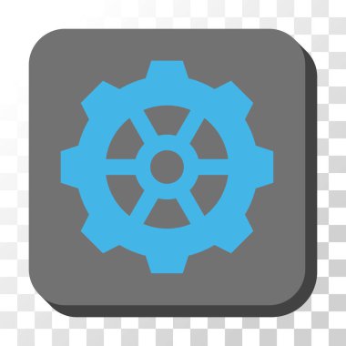 Dişli yuvarlak kare vektör düğmesi