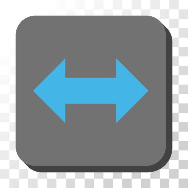 Yatay Exchange okları yuvarlak kare vektör düğmesi