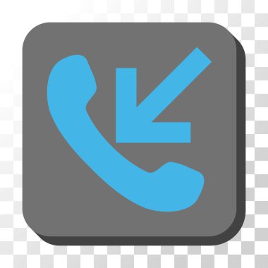 Gelen aramayı yuvarlak kare vektör düğmesi