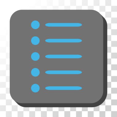 Öğeler yuvarlatılmış kare vektör düğmesini