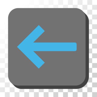 Sol Ok düğme kare vektör yuvarlak