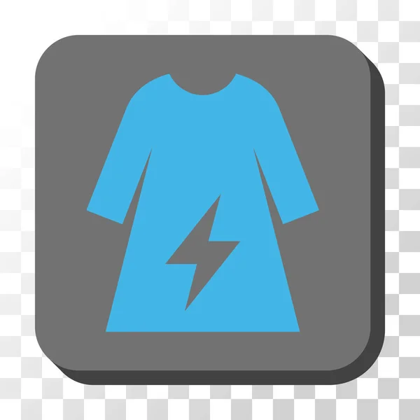 Électricité robe féminine arrondi bouton vectoriel carré — Image vectorielle