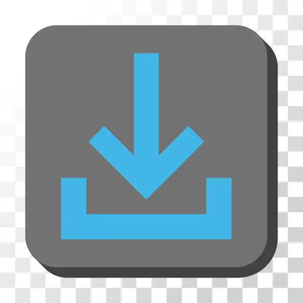 Boîte de réception arrondie bouton vectoriel carré — Image vectorielle