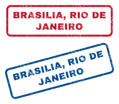 Brasilia Rio De Janeiro Rubber Stamps