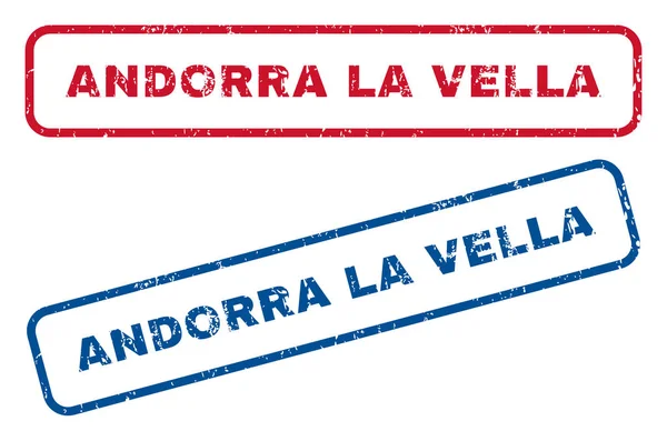Andorra La Vella Sellos de goma — Vector de stock