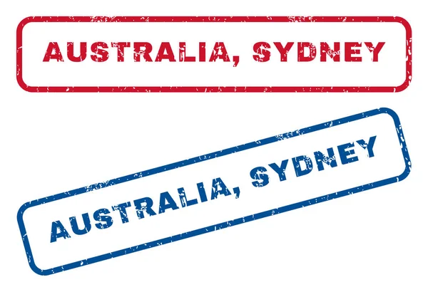 Stemple gumowe Sydney Australia — Wektor stockowy