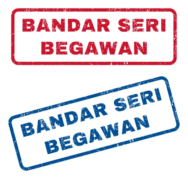 Резиновые марки Бандар-Сери-Бегавана — стоковый вектор